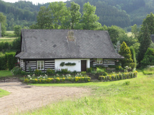 Картинка разное сооружения постройки дом цветы зелень