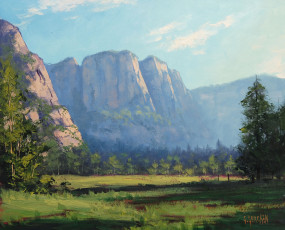 Картинка рисованные graham gercken yosmite landscape painting