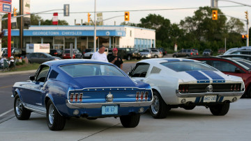 Картинка автомобили выставки уличные фото mustang ford 1967