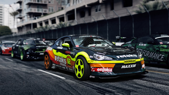 Обои картинки фото toyota gt86, автомобили, 3д, formula, drift, тюнинг, toyota, gt86, long, beach, тойота