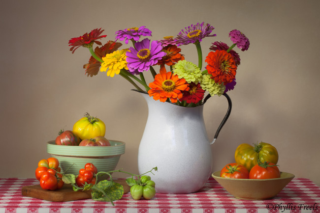 Обои картинки фото еда, натюрморт, цветы, фрукты