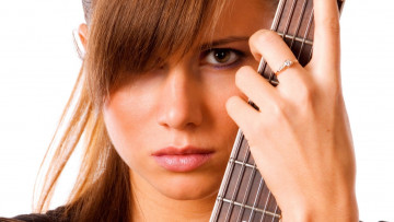 Картинка музыка -другое гитара лицо взгляд девушка