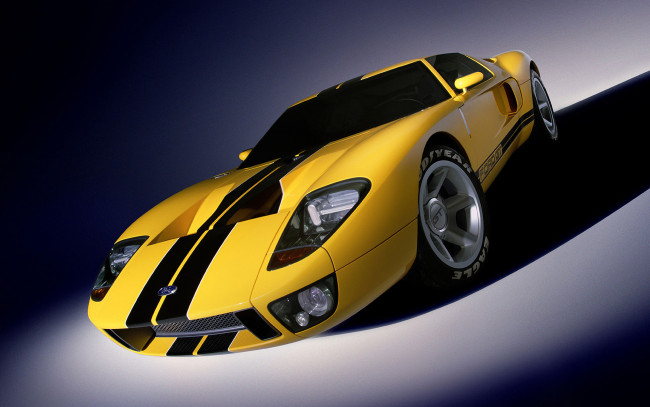 Обои картинки фото ford gt40 concept, автомобили, ford, форд, желтый