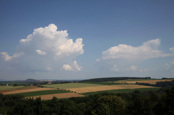 Картинка природа поля облака