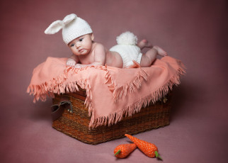 Картинка разное дети ребенок костюм плед корзина морковки