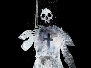 Картинка 3д графика horror ужас рыцарь скилет смерть