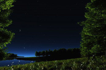 Картинка vision of peace night ver разное компьютерный дизайн море ночь небо звезды