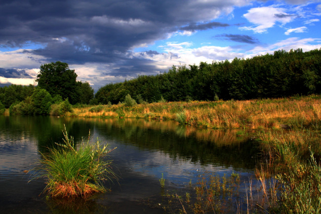 Обои картинки фото германия, блаубойрен, природа, реки, озера, лес, река, трава