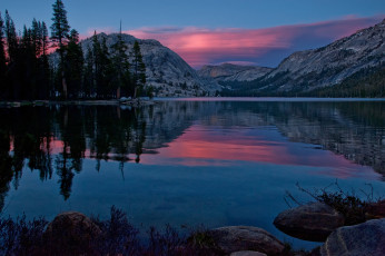 Картинка tenaya lake yosemite national park california природа реки озера озеро теная закат горы калифорния йосемити