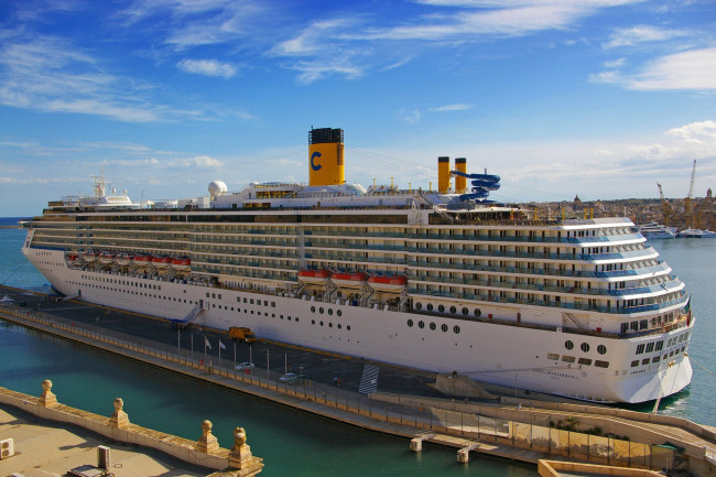 Обои картинки фото costa mediterranea, корабли, лайнеры, круизный, лайнер