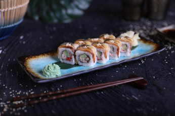 Картинка еда рыба +морепродукты +суши +роллы роллы рис лосось палочки вкусно