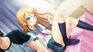 Картинка аниме oreimo диван девушка
