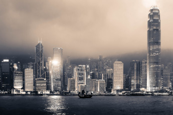 Картинка tsim sha tsui hong kong china города гонконг китай гавань виктория небоскрёбы коулун Чимсачёй victoria harbour kowloon