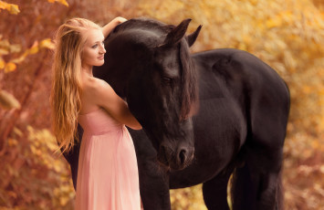 Картинка девушки -unsort+ блондинки конь девушка настроение