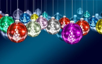 Картинка праздничные шары шарики украшения игрушки новый год рождество