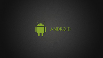 Картинка компьютеры android тёмный логотип зелёный