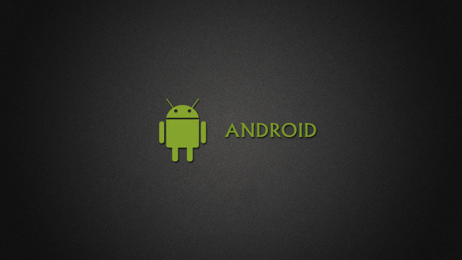 Обои картинки фото компьютеры, android, тёмный, логотип, зелёный