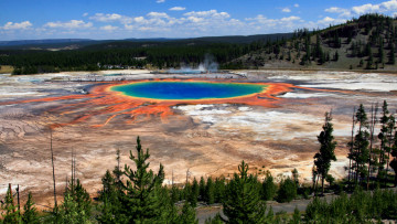 Картинка beautiful colorful geyser природа стихия краски гейзер источник термальный озеро