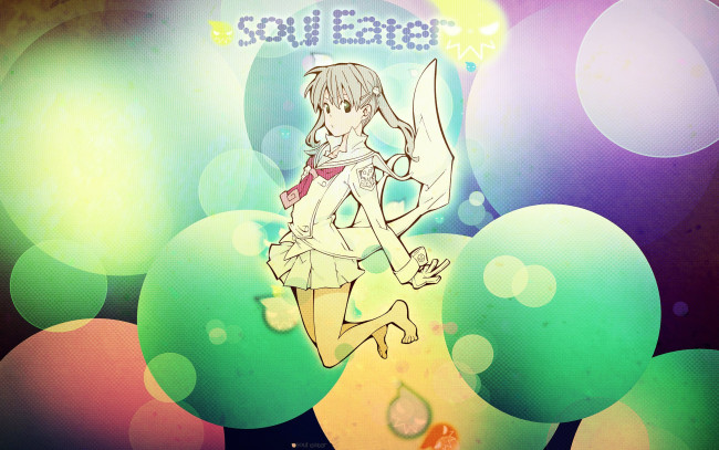 Обои картинки фото аниме, soul, eater, пузыри, девочка