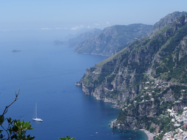 Обои картинки фото amalfi, italy, природа, побережье, море, горы