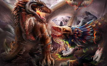 Картинка фэнтези существа дракон мистика арт