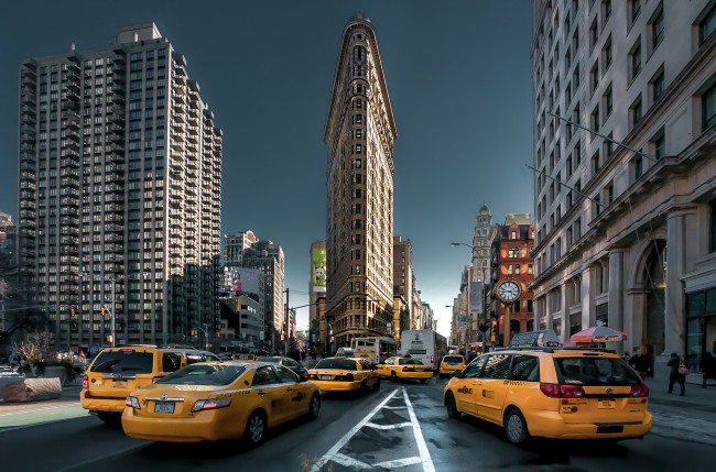 Обои картинки фото madison square, города, нью-йорк , сша, утюг, небоскреб, проспект