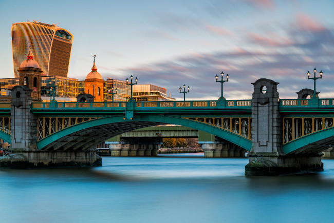 Обои картинки фото london, города, лондон , великобритания, ити, мост, река