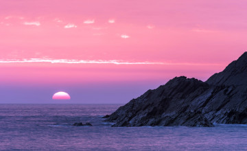 Картинка полуостров+дингл +графство+керри +ирландия природа побережье скалы закат солнце небо море берег