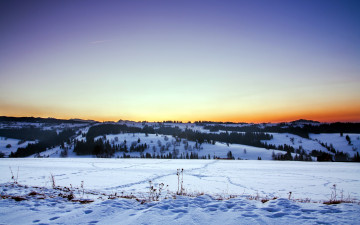 Картинка природа зима снег панорама
