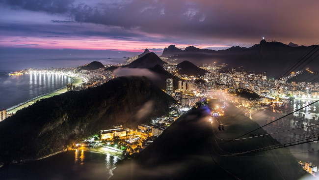 Обои картинки фото города, рио-де-жанейро , бразилия, панорама