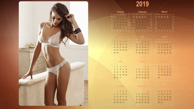 Обои картинки фото календари, девушки, мебель, женщина