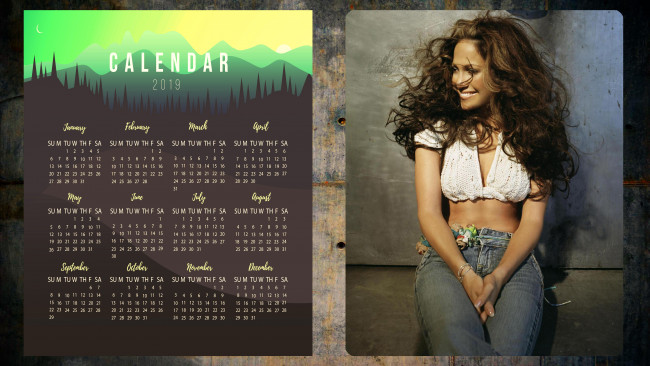 Обои картинки фото календари, знаменитости, улыбка, актриса, женщина