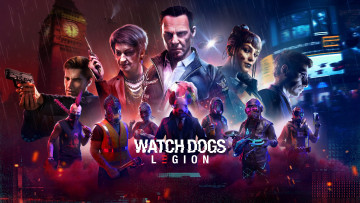 Картинка watch+dogs +legion++ +2020 видео+игры +legion action adventure ubisoft toronto постер открытый мир вид от третьего лица
