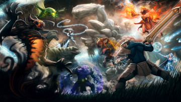 Картинка dota видео игры битва сражение монстры магия