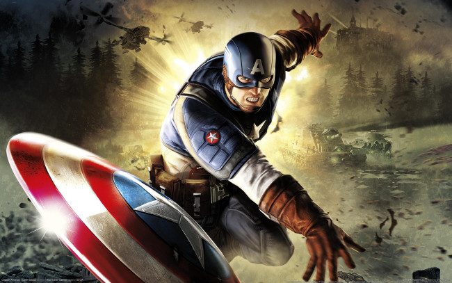 Обои картинки фото captain, america, super, soldier, видео, игры