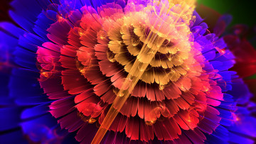 Картинка 3д графика fractal фракталы цвет форма
