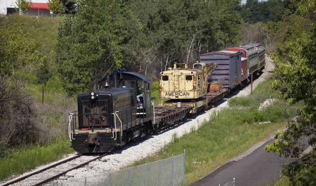 Обои картинки фото техника, поезда, железная, дорога, рельсы, локомотив, вагоны, состав
