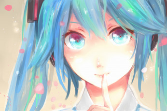 Картинка аниме vocaloid взгляд suppakarn prakobkij soompook2122 лицо девочка арт hatsune miku