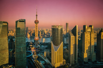 Картинка shanghai города шанхай+ китай небоскребы башня
