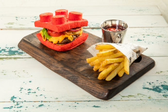 Картинка еда бутерброды +гамбургеры +канапе соус бургер картофель фри