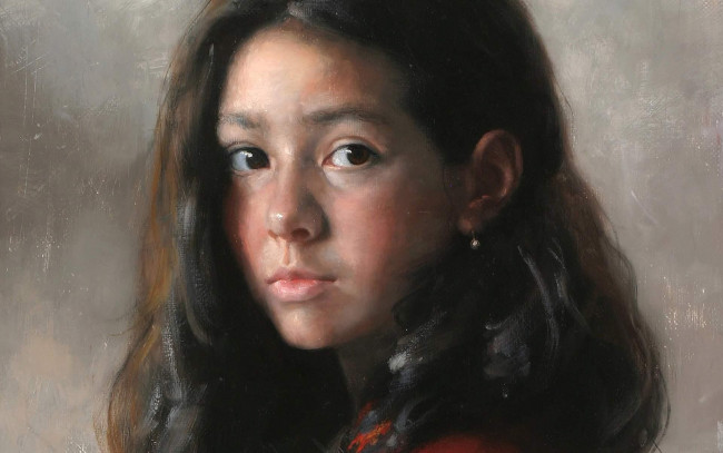 Обои картинки фото arsen kurbanov- dagestan girl,  portrait, рисованное, арсен курбанов, девочка, лицо, портрет