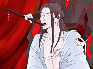 Картинка аниме mo+dao+zu+shi вэй усянь лань ванцзы флейта