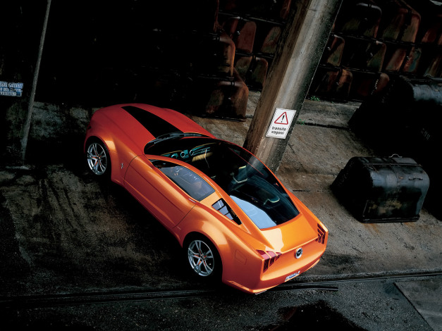 Обои картинки фото 2006, ford, mustang, giugiaro, concept, автомобили
