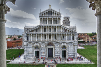 Картинка города пиза италия архитектура здание колонны