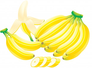 Картинка векторная+графика еда фон бананы