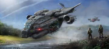 Картинка filip+dudek фэнтези транспортные+средства аппараты летательные солдаты будущее