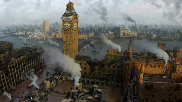 Картинка filip+dudek фэнтези иные+миры +иные+времена постапокалипсис мир иной запустение разрушения лондон