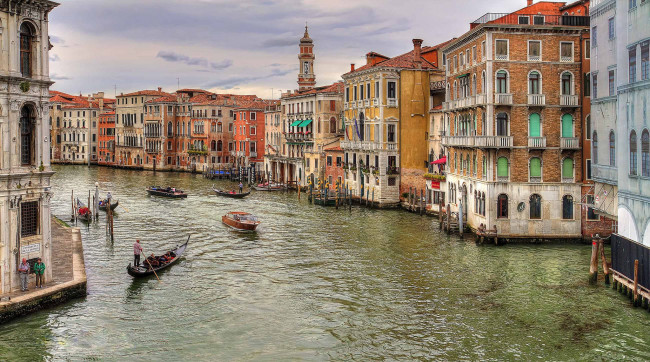 Обои картинки фото grand canal, города, венеция , италия, здания, канал, большой