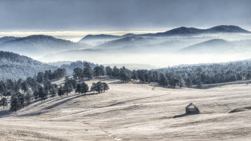 Картинка природа пейзажи долина горы туман