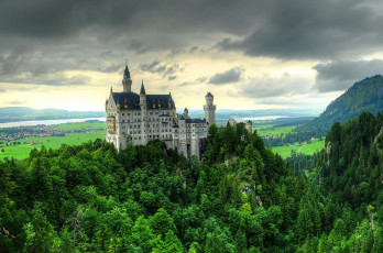 Картинка neuschwanstein+-+bavarian+fairytale города замок+нойшванштайн+ германия простор